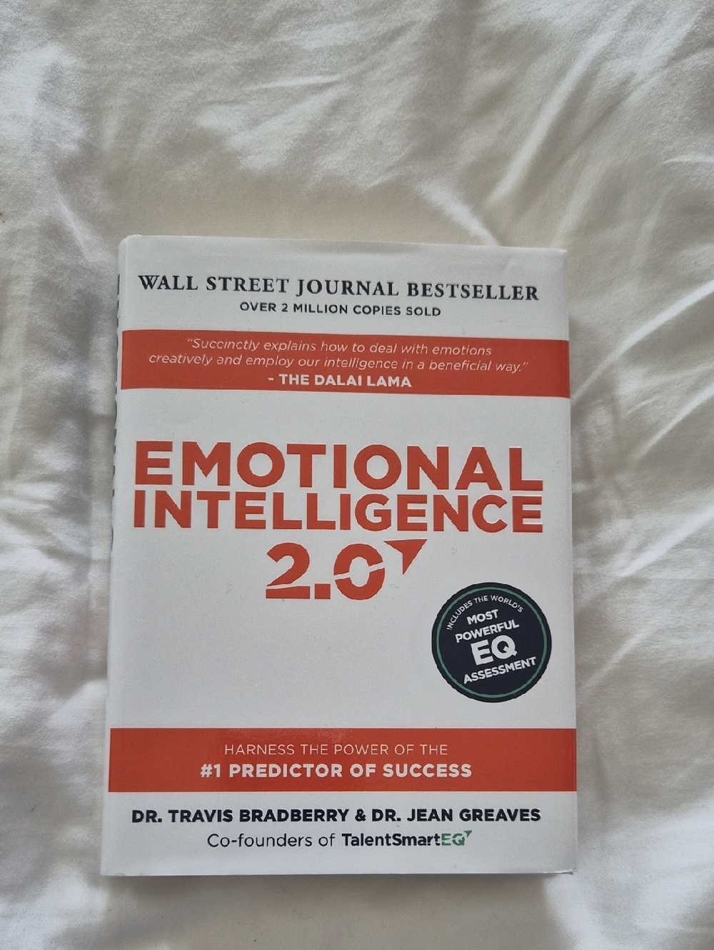 Emotional Intelligence 2.0 by TalentSmart - White & Orange Paperback